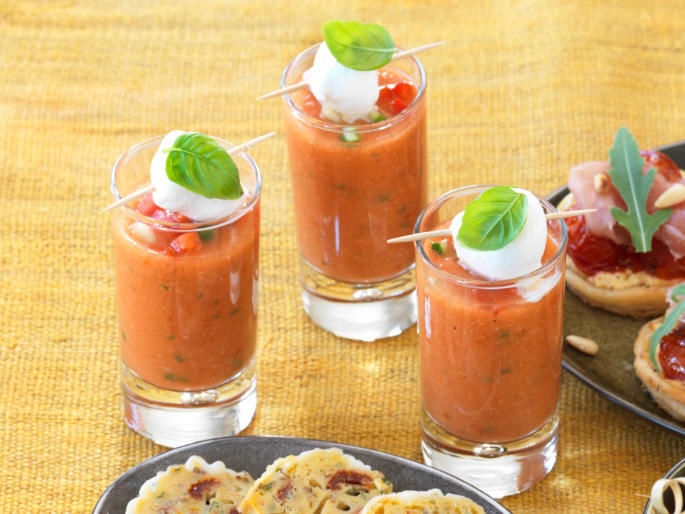 Verrine de gaspacho Verrine de gaspacho